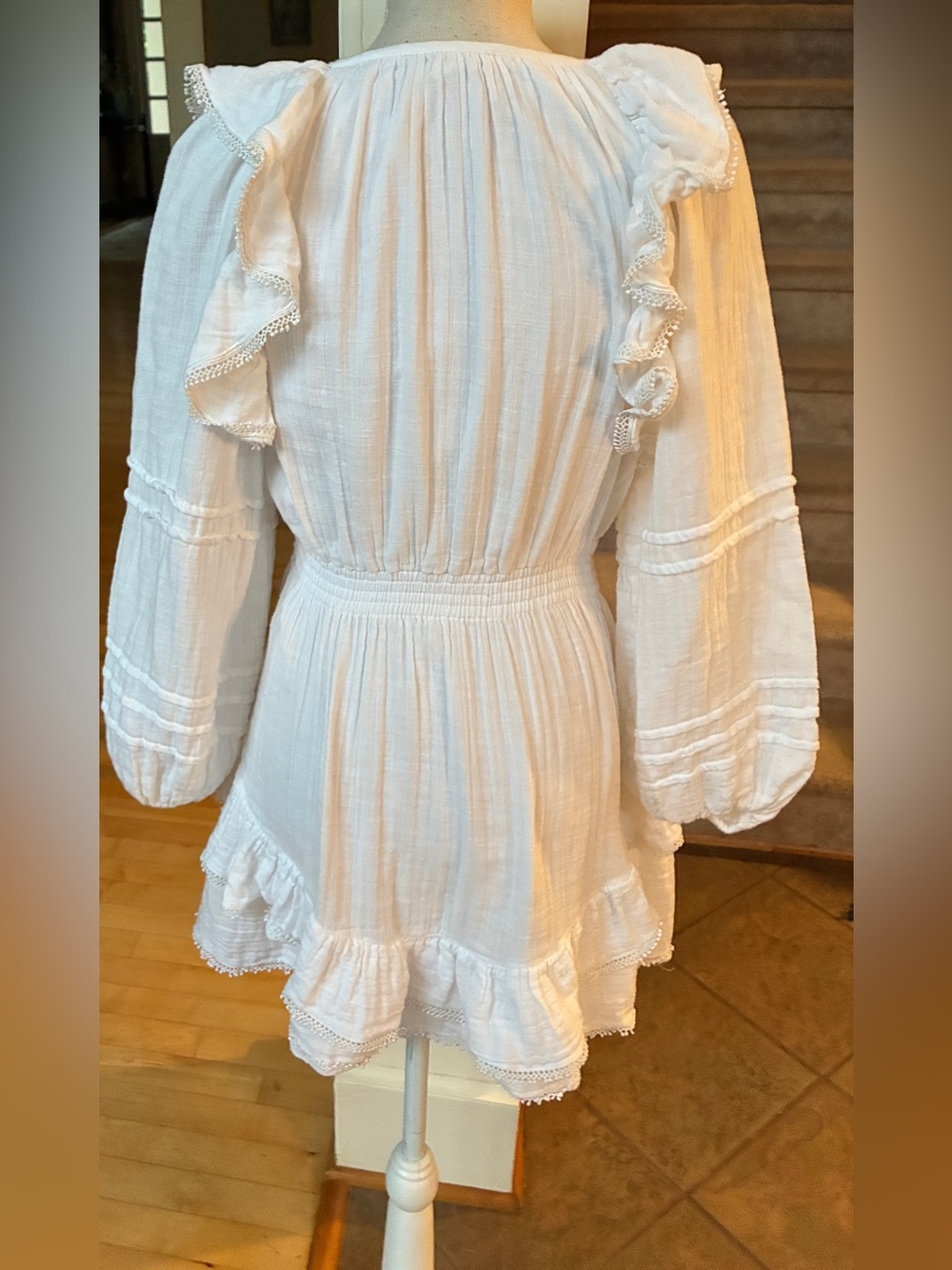Chelsea & Violet Amanda Ruffle Lace trim Mini Dress - Picture 7 of 9